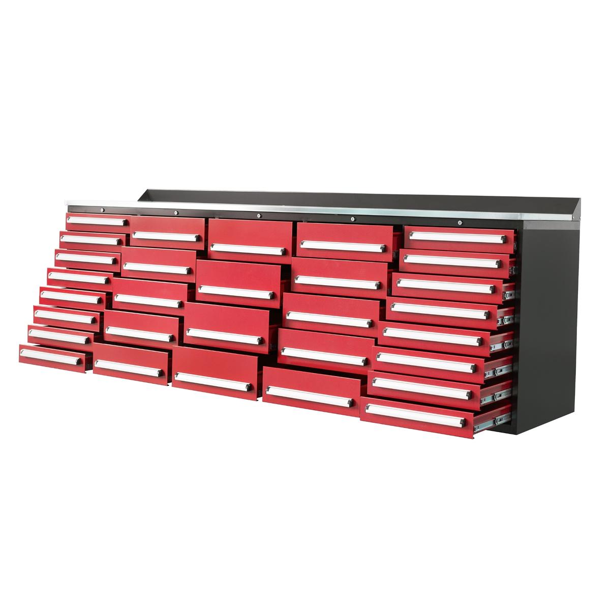 Value Industrial 10FT-30D Workbench Cabinets - 10 foot wide - 30 drawers