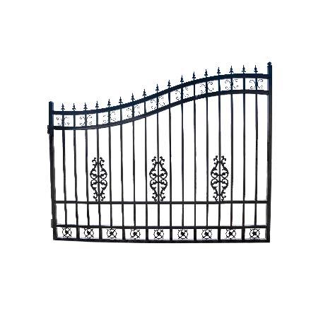Value Industrial 14 ft. Wrought Iron Gate, Flower Design, 300 lbs