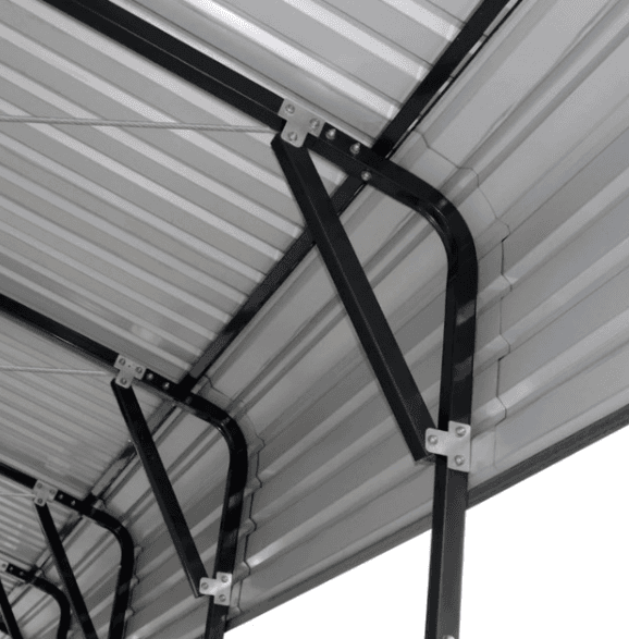 Value Industrial Steel Single Carport 11'x19'