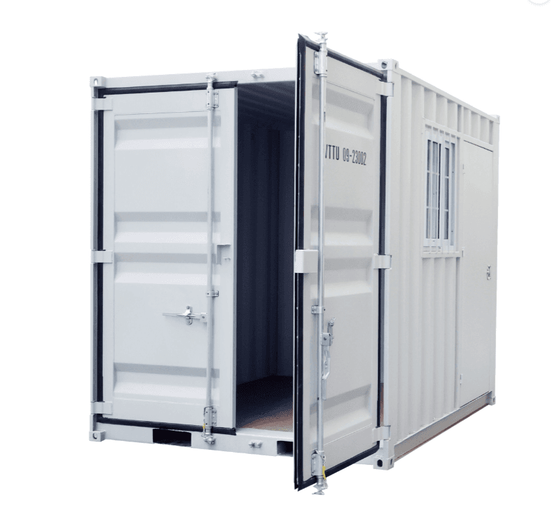 Value Industrial 8 Foot Container Office - 1 Window and 1 Man Door - Unrenovated