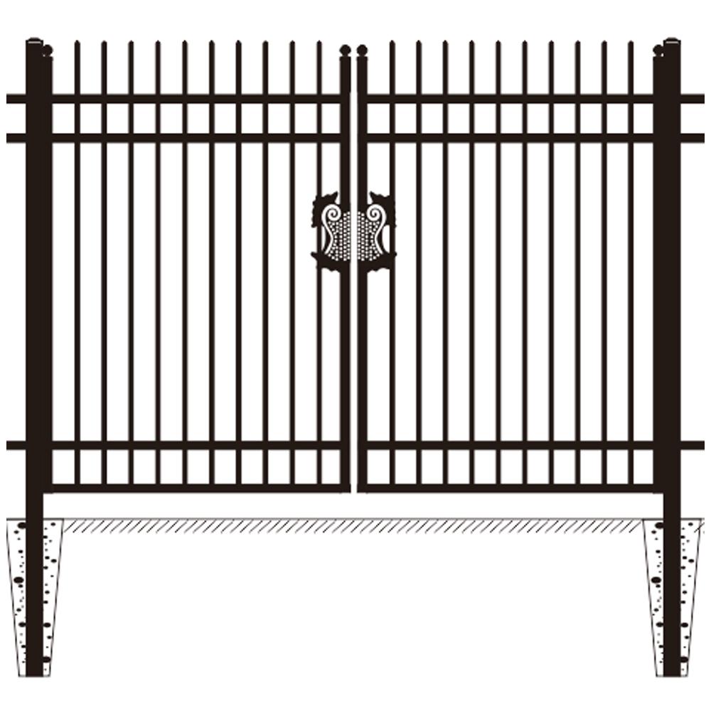 Value Industrial Ornamental Steel Fence Kit: 328 ft., 8'x6', 40 Panels + Gate