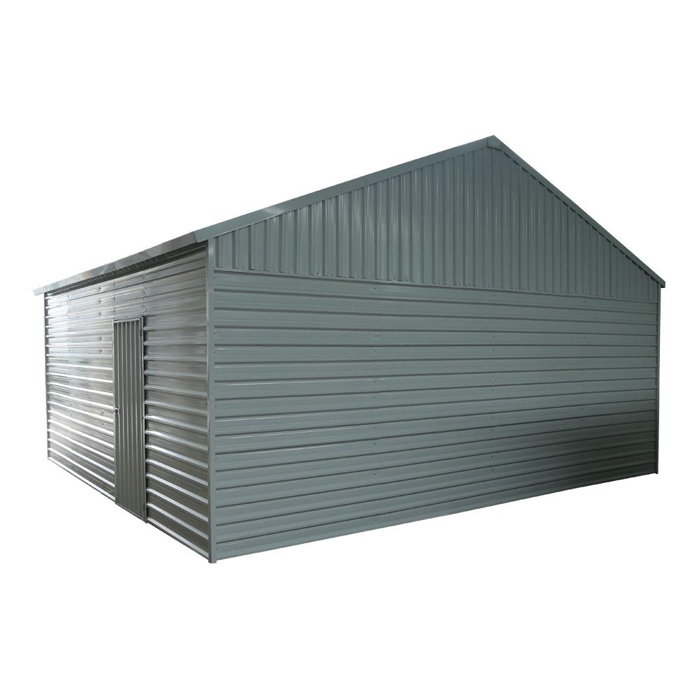 21'x19' Heavy Duty Metal Garage Shed, 75 MPH Wind Rated