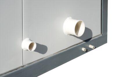 Value Industrial Portable Double Toilet - simple elegant design - external sceptic & power