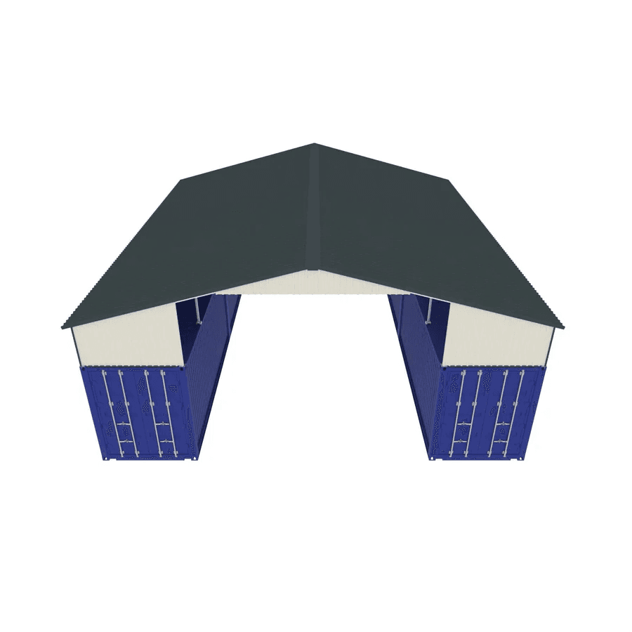 Value Industrial 36FT x 40FT x 8.5FT Metal Container Roof Shed