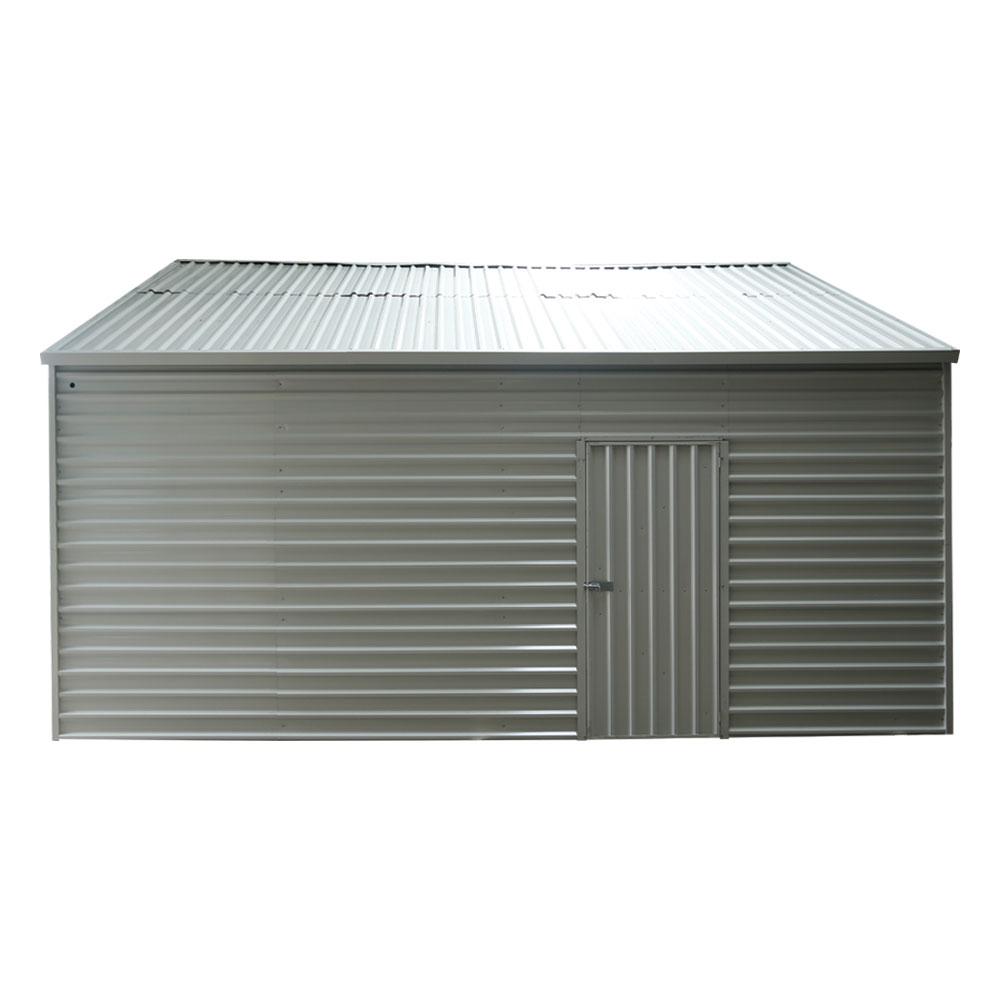 21'x19' Heavy Duty Metal Garage Shed, 75 MPH Wind Rated