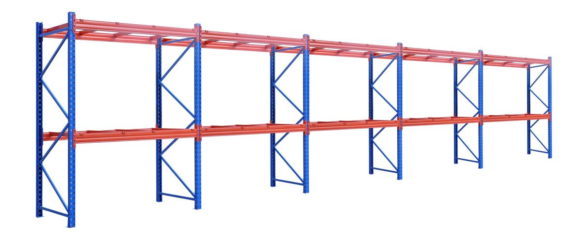 Value Industrial Heavy-Duty Warehouse Racks - 40ft, 96"W x 120"L x 24"D