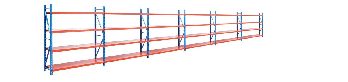 Value Industrial Heavy-Duty Warehouse Racks - 40ft, 96"W x 120"L x 24"D