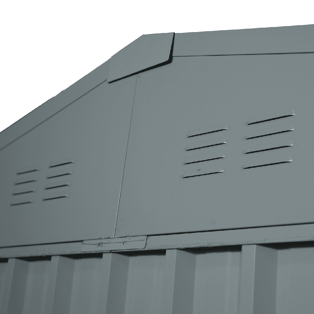 Value Industrial 8'x11' Galvanized Metal Shed - 29 gauge steel walls - resistant snow load and wind load