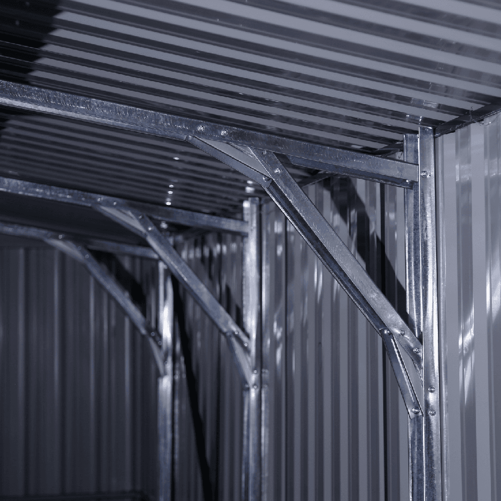 Value Industrial 11' X 20' Metal Garage Shed - zinc steel frame - 75 mph wind resistance