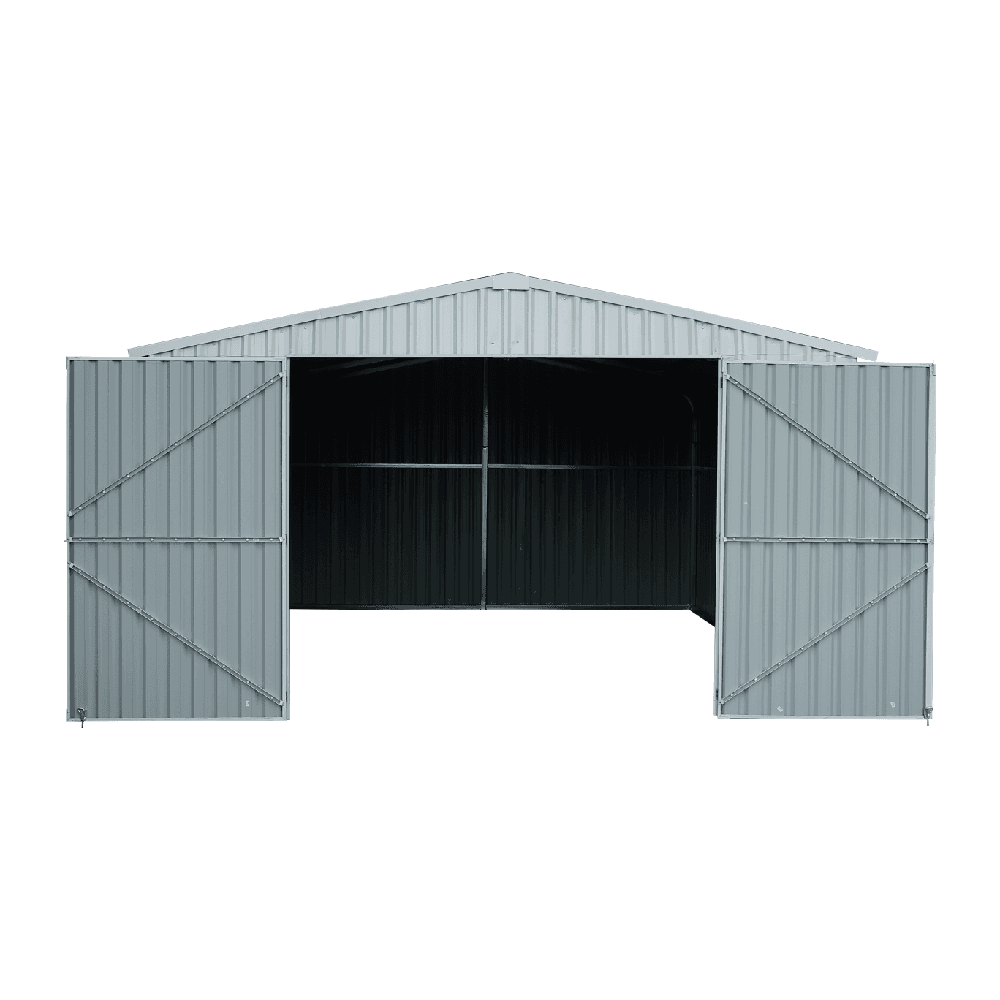 Value Industrial Heavy Duty 14'x19' Steel Car Garage - 27 gauge metal sheet - 75 mph wind resistance