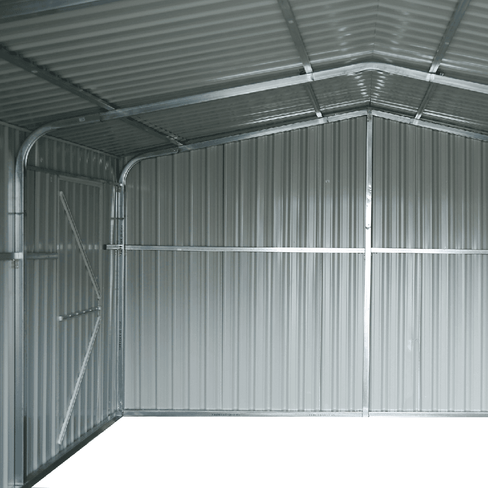 Value Industrial Heavy Duty 14'x19' Steel Car Garage - 27 gauge metal sheet - 75 mph wind resistance