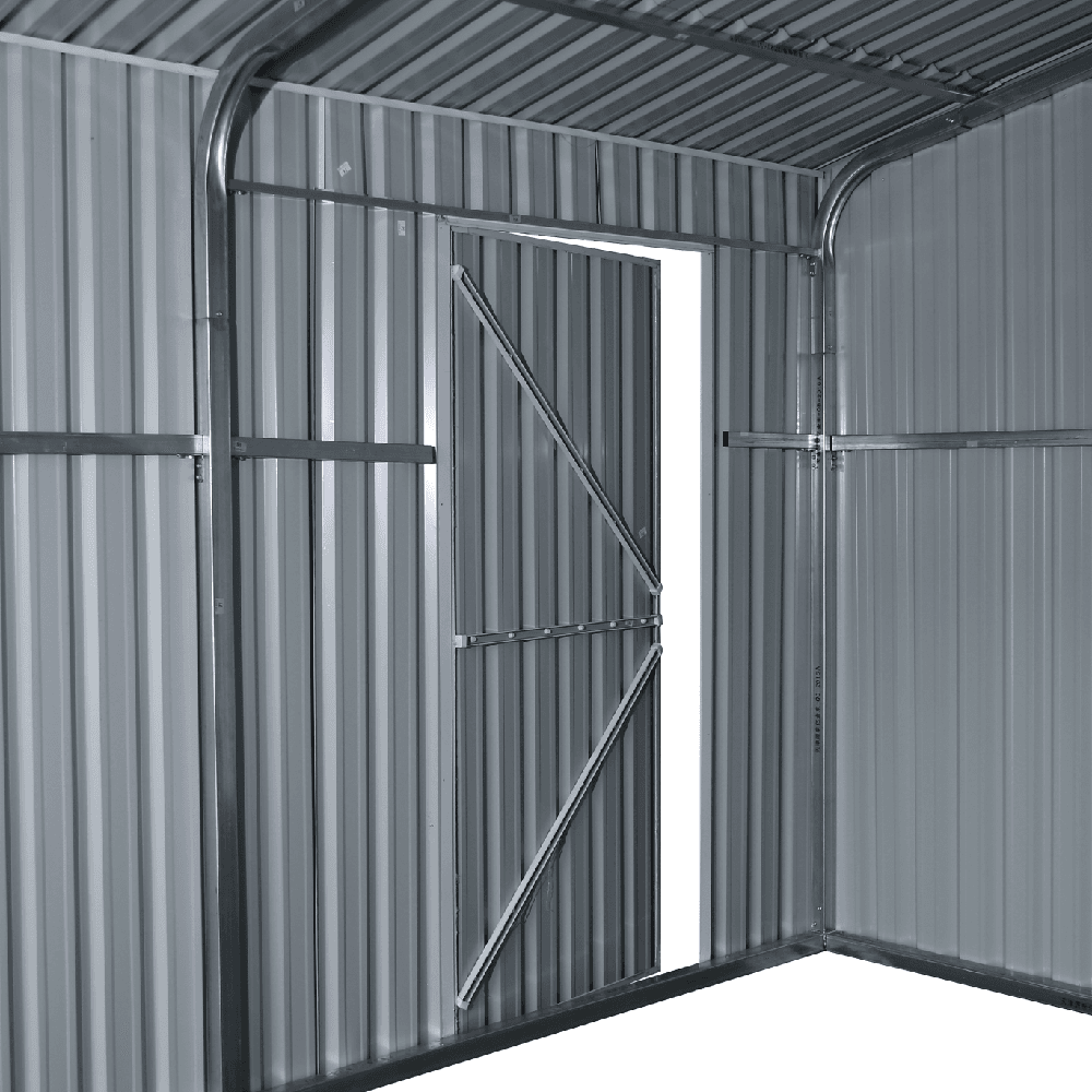 Value Industrial Heavy Duty 14'x19' Steel Car Garage - 27 gauge metal sheet - 75 mph wind resistance