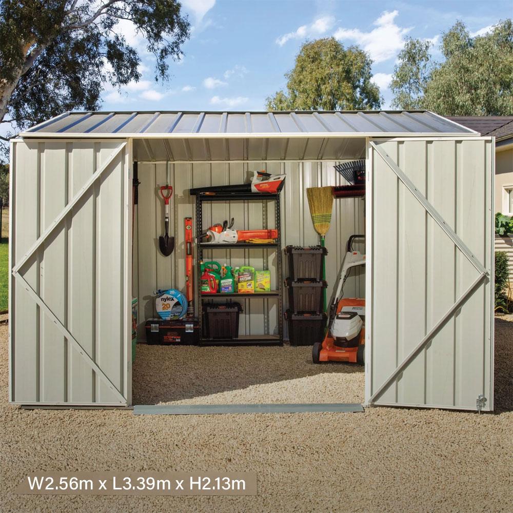 Value Industrial 8'x11' Galvanized Metal Shed - 29 gauge steel walls - resistant snow load and wind load