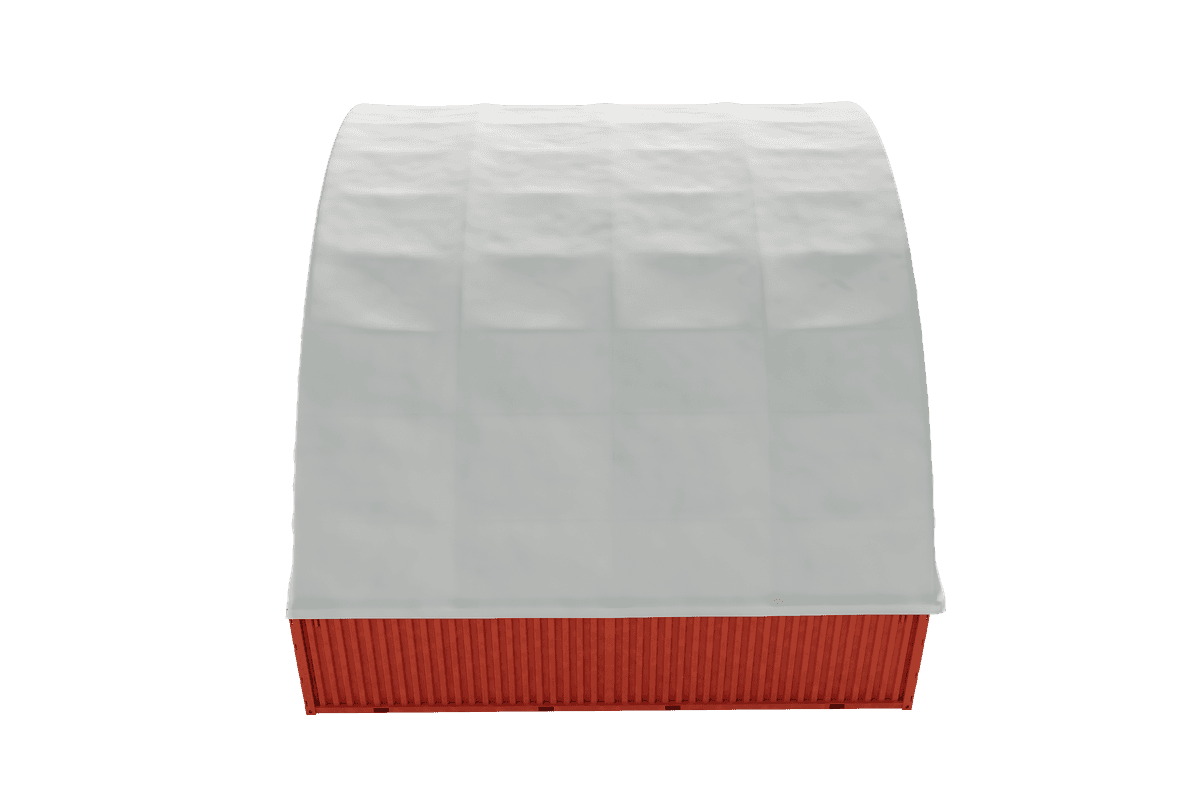 Value Industrial Container Shelter 60'x40'x20' (610g PVC) Double Trussed