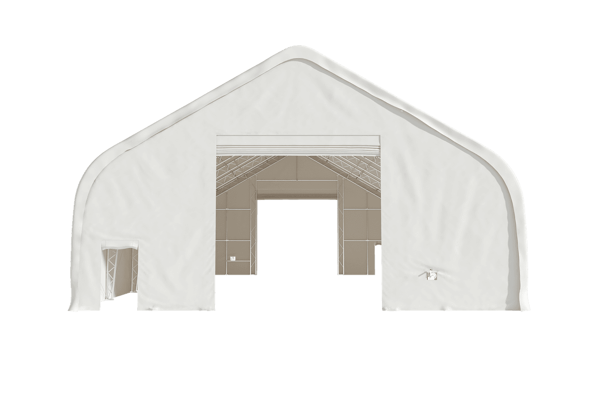 Value Industrial Double Trussed Storage Shelter - 40' wide x 60' length x 24' height