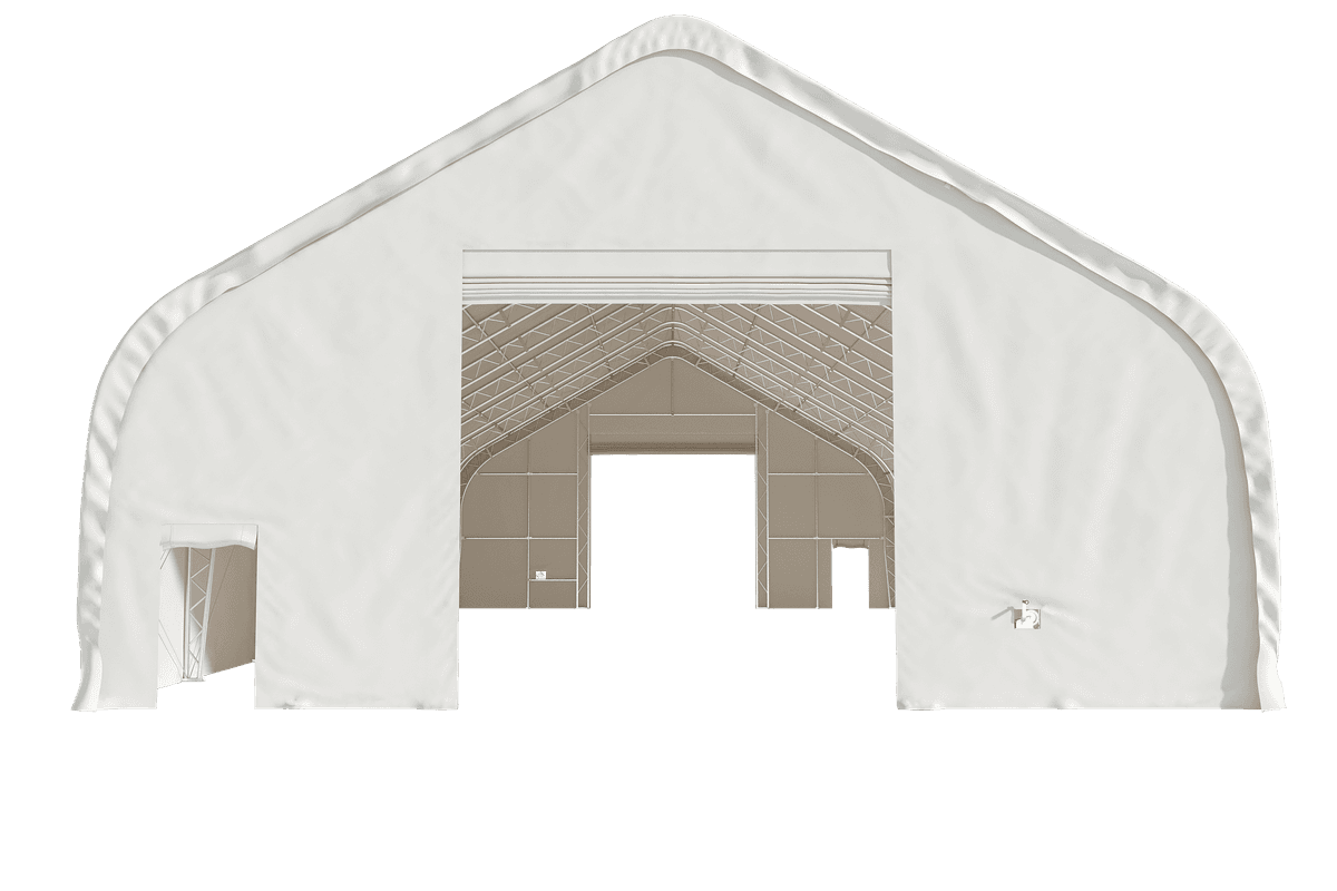 Value Industrial Double Trussed Storage Shelter - 40' wide x 80' length x 24' height