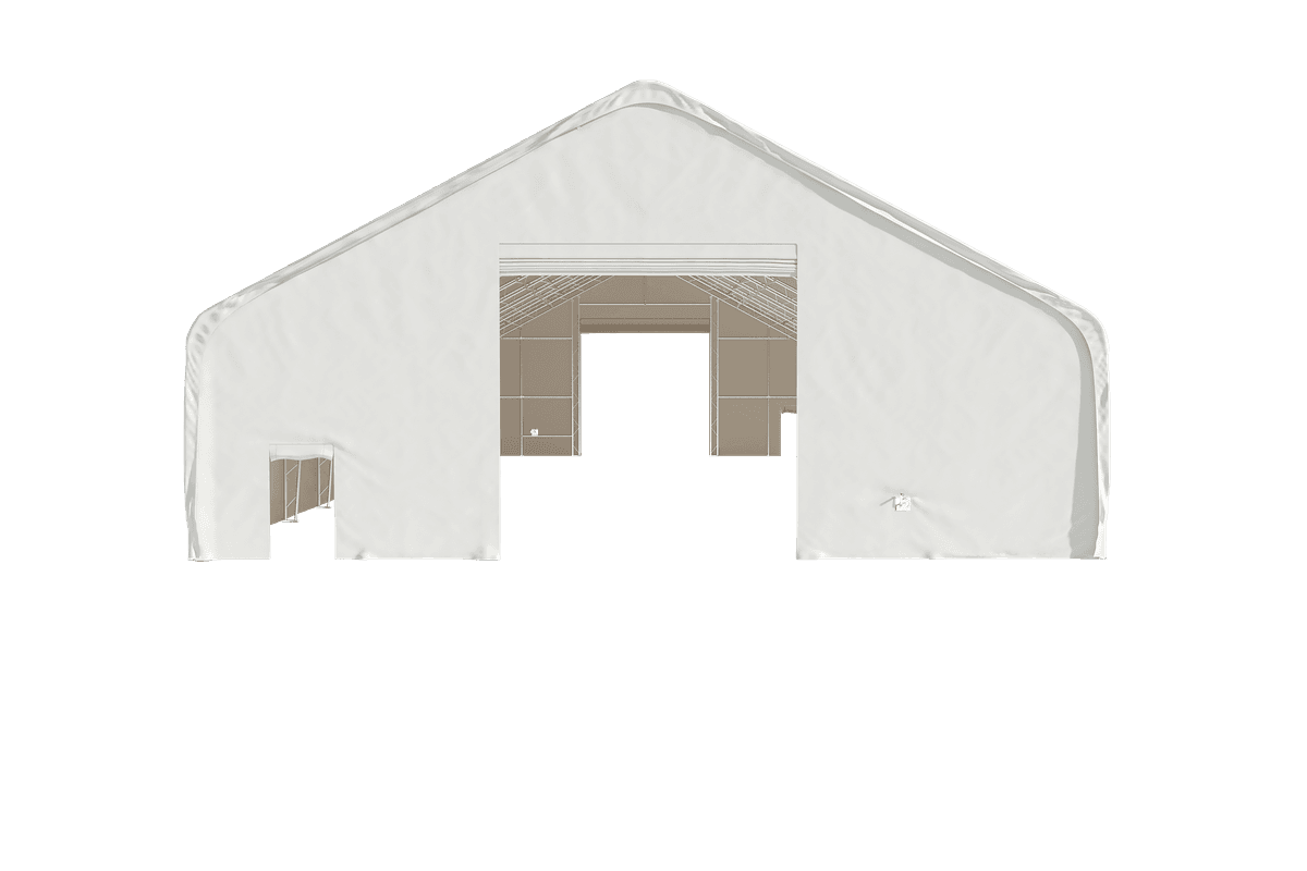 Value Industrial Double Trussed Storage Shelter - 50' wide x 100' length x 26' height