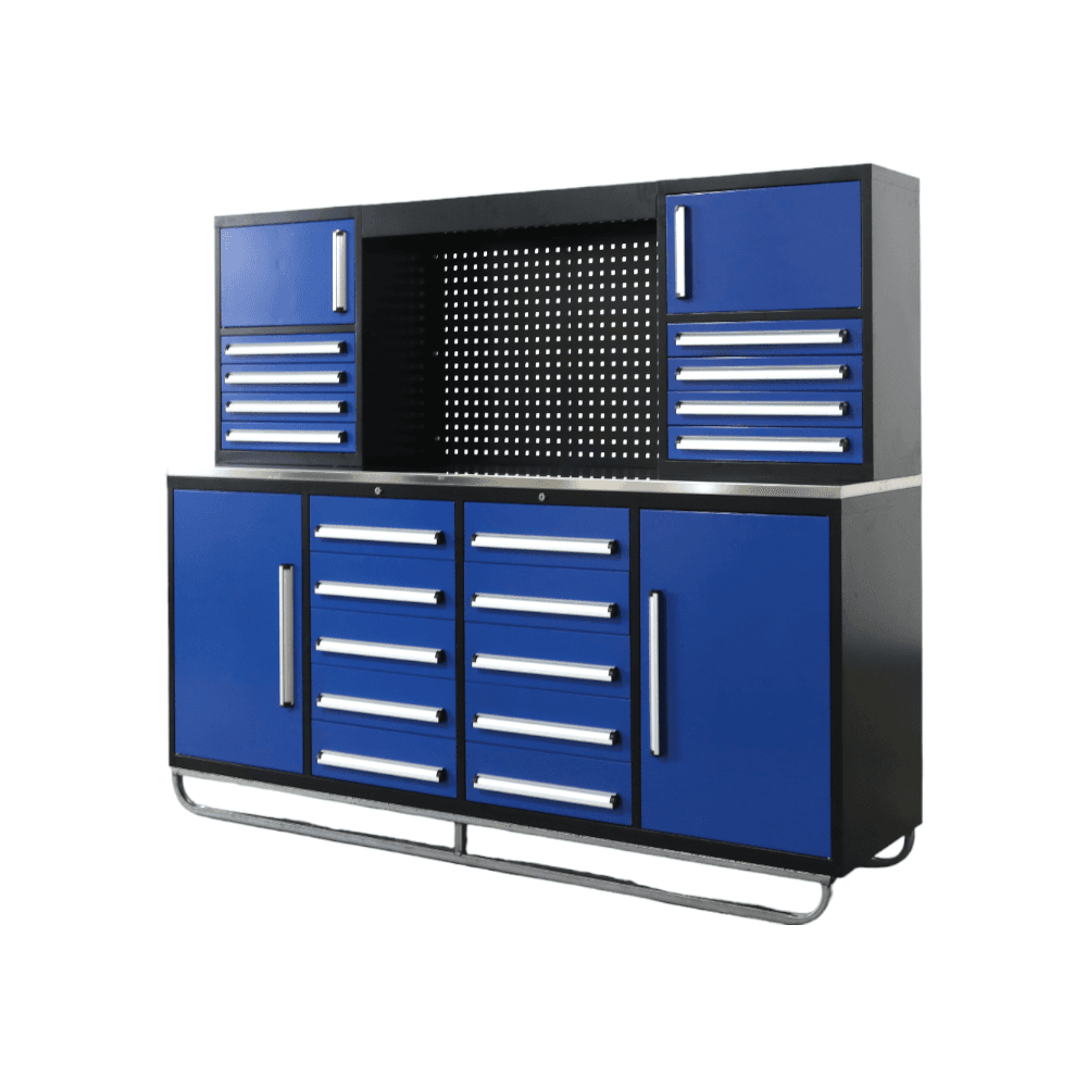 Value Industrial 7FT-18D-4C Workbench Cabinet - 7 foot wide - 18 drawers - 4 cabinets