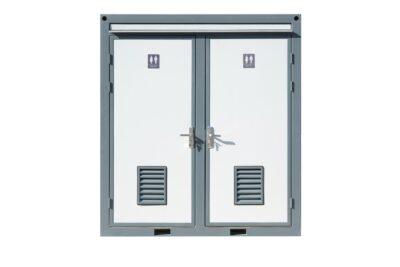 Value Industrial Portable Double Toilet - simple elegant design - external sceptic & power