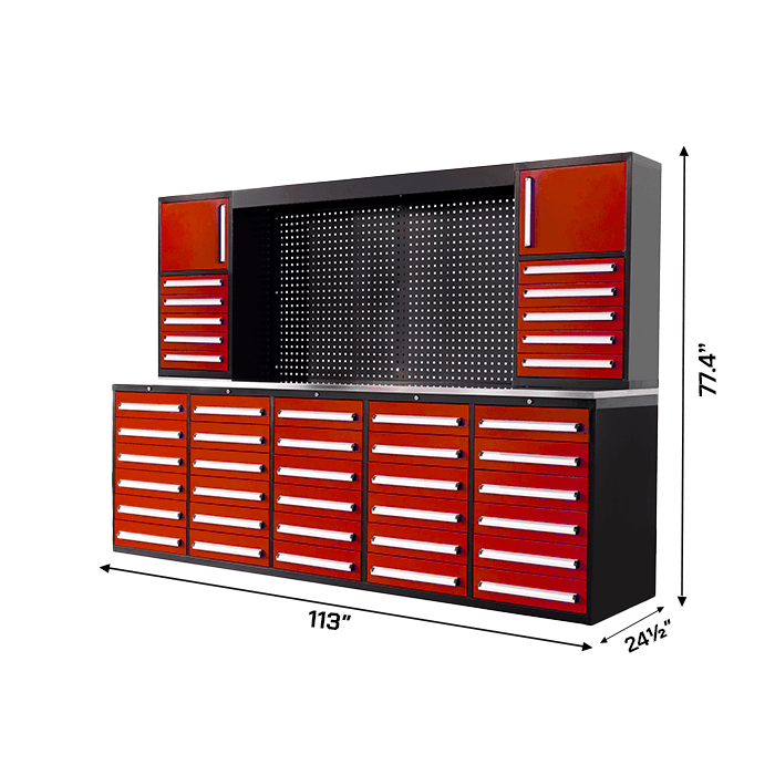 Value Industrial 10FT 40D-2 Workbench Cabinet - 10 foot wide - 40 drawers