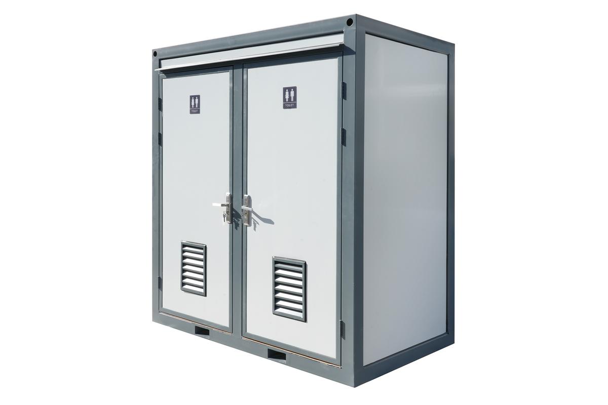 Value Industrial Portable Double Toilet - simple elegant design - external sceptic & power