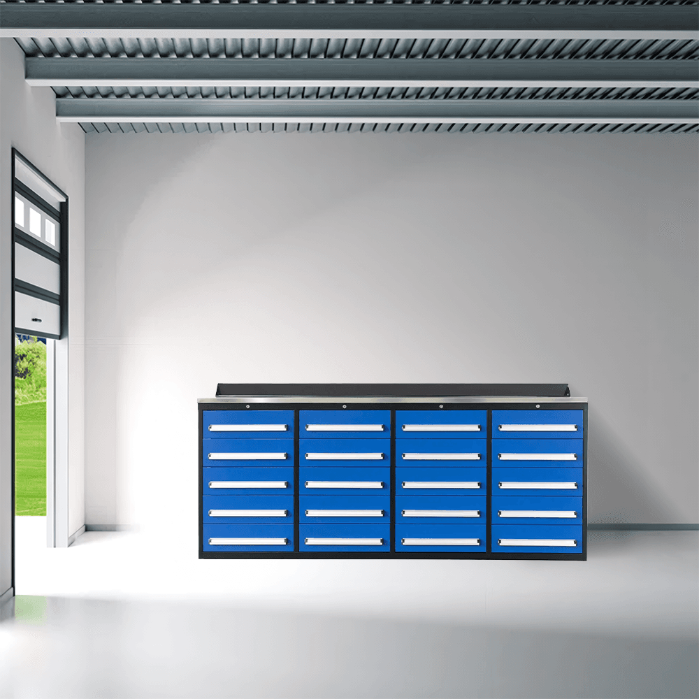 Value Industrial 7FT-20D Workbench Cabinets - 7 foot wide - 20 drawer