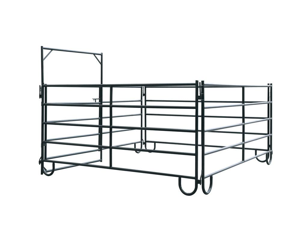 Value Industrial 54 Panels & 2 Gates Corral Cattle Panels Pack - 10 foot wide x 5 for height per panel - powder coated tube frame