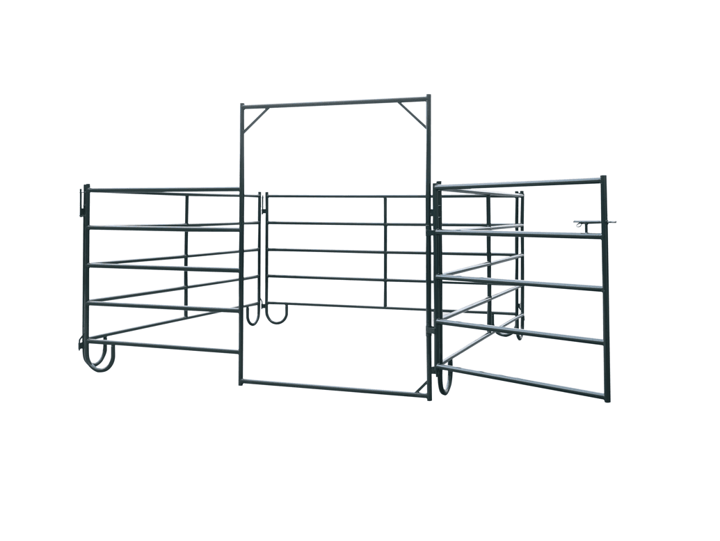 Value Industrial 54 Panels & 2 Gates Corral Cattle Panels Pack - 10 foot wide x 5 for height per panel - powder coated tube frame