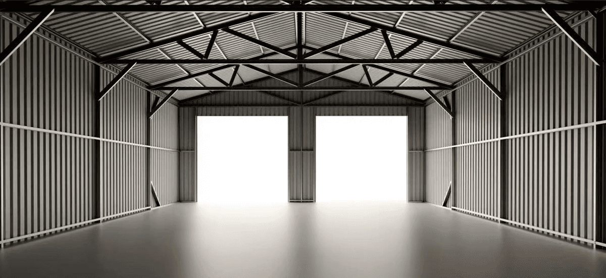 Value Industrial 25FT×41FT Double Door Metal Warehouse Shed