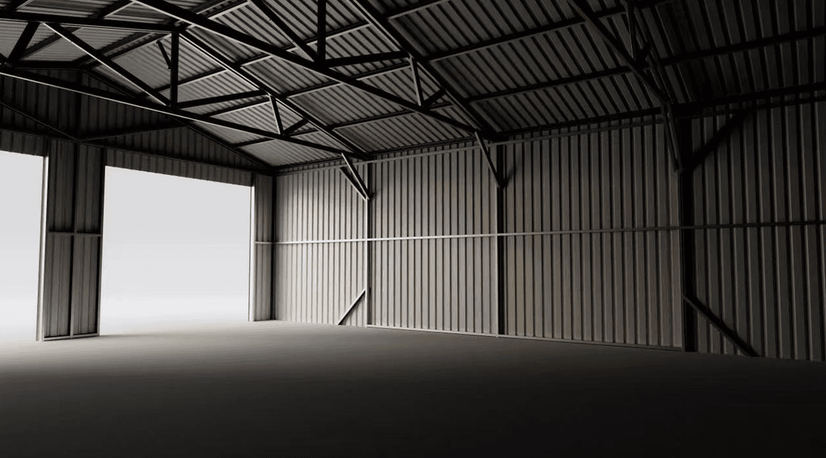 Value Industrial 25FT×33FT Double Door Metal Warehouse Shed