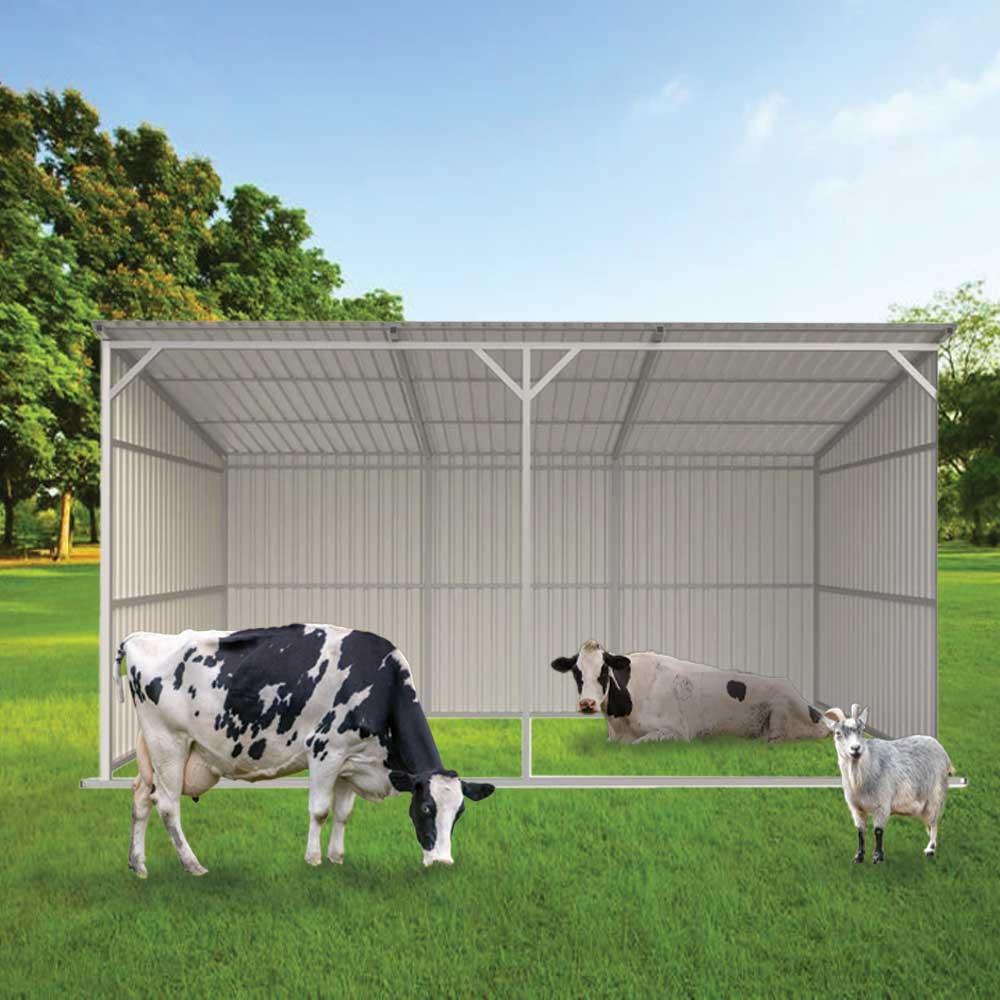 Value Industrial Metal Livestock Shelter - 19' wide x 12' length