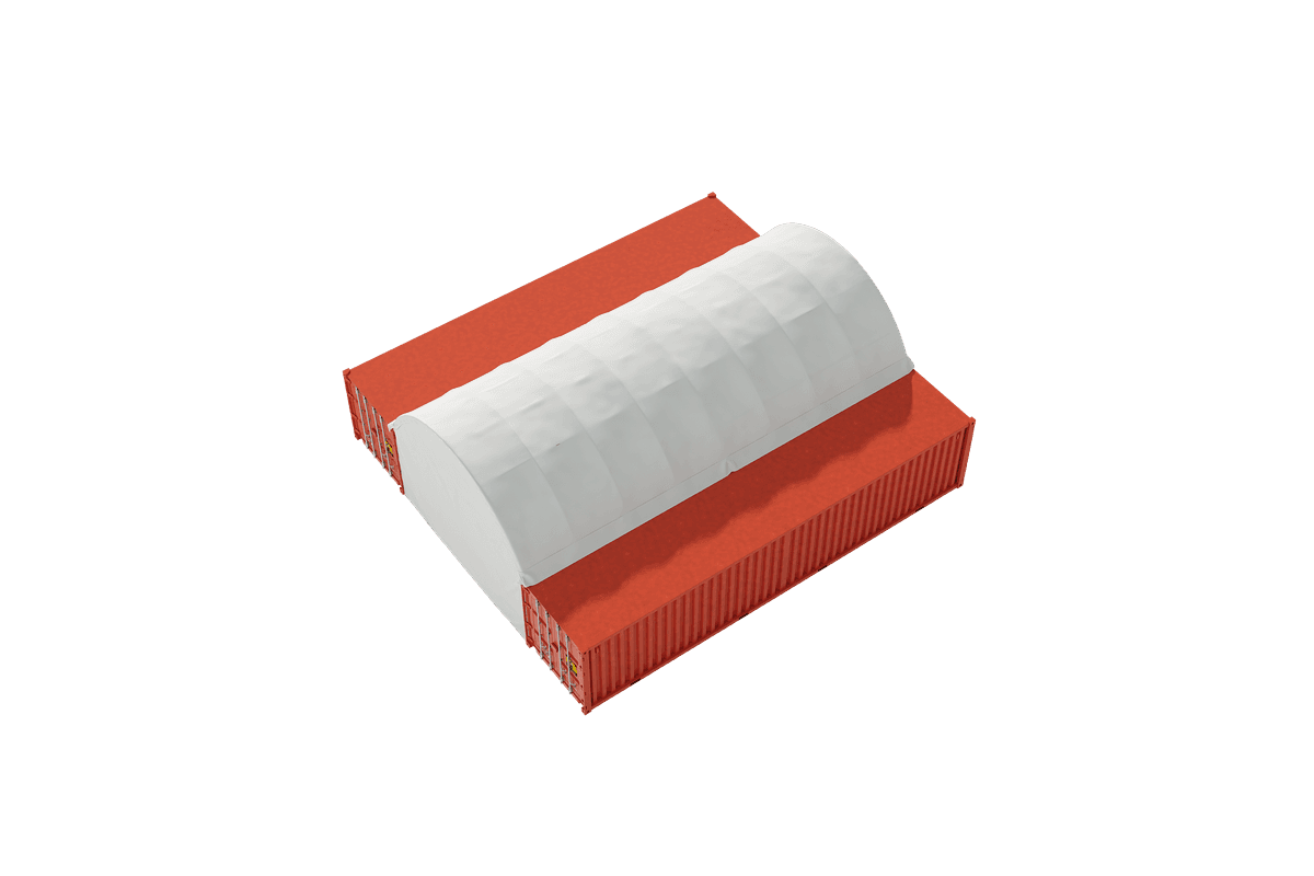 Value Industrial C2040 Container Shelter - 20' wide x 40' length