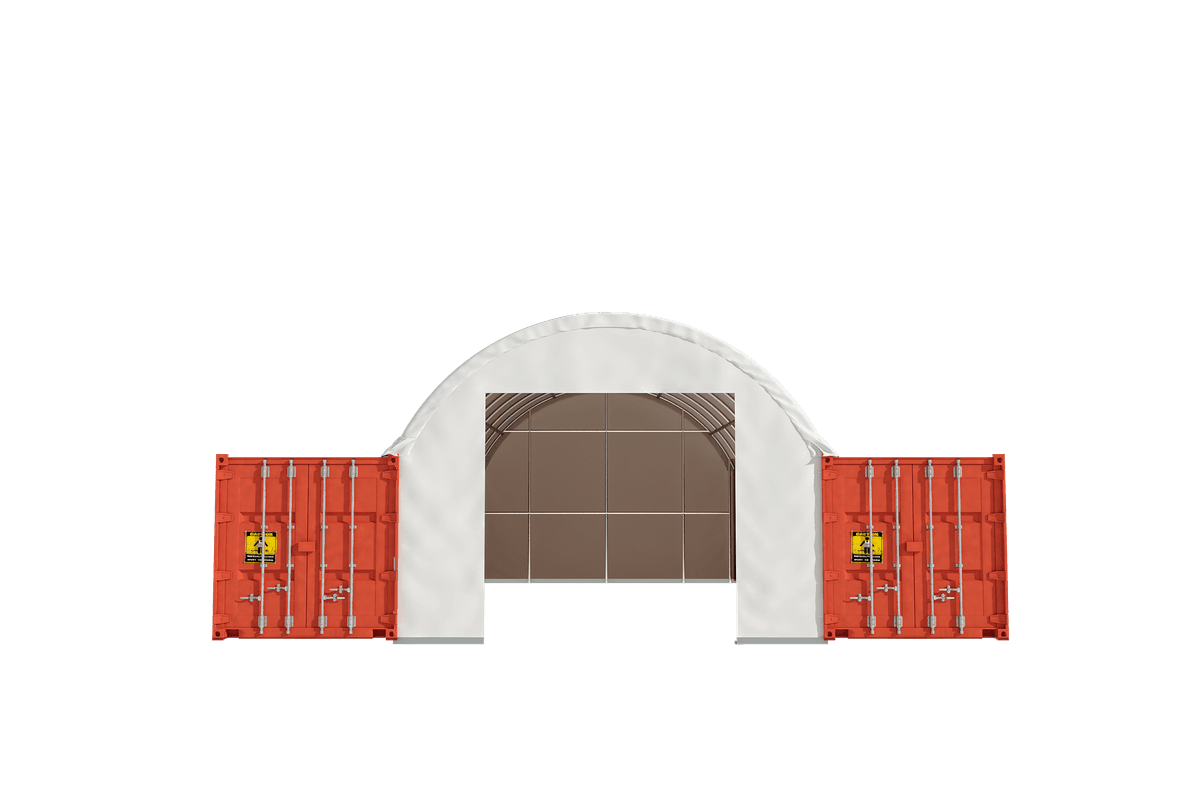 Value Industrial C2040 Container Shelter - 20' wide x 40' length